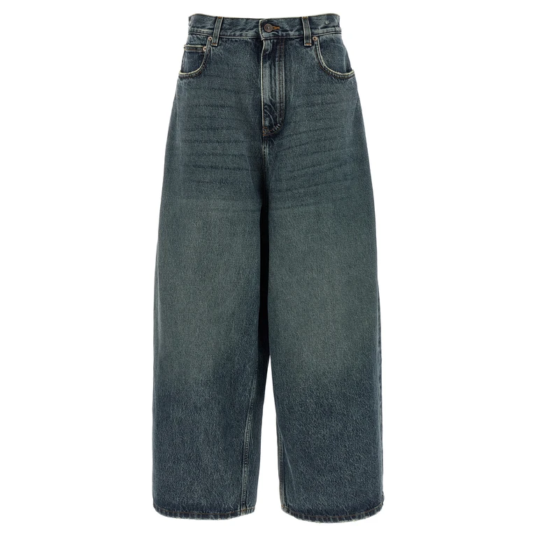 Balenciaga Blue Cotton Relaxed Fit Jeans Clothing - Women