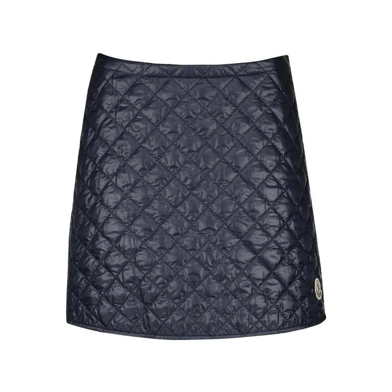Moncler Midnight Blue Nylon Mini Skirt