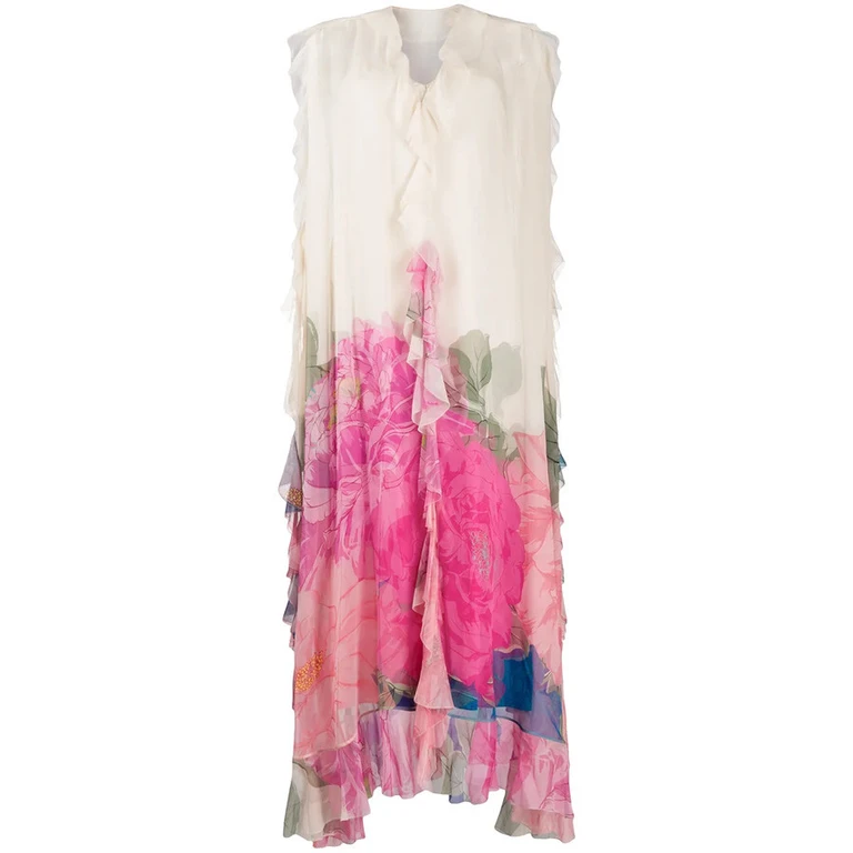 Valentino Garavani Ruffled Floral Print Gown
