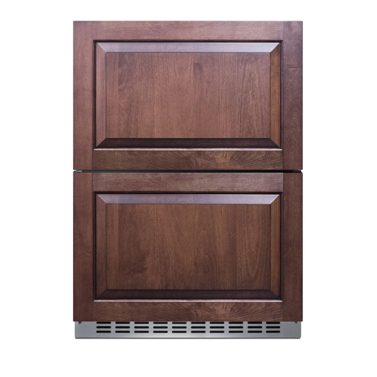 Summit 24" Wide Double Drawer Refrigerator & Freezer - Stainless Steel