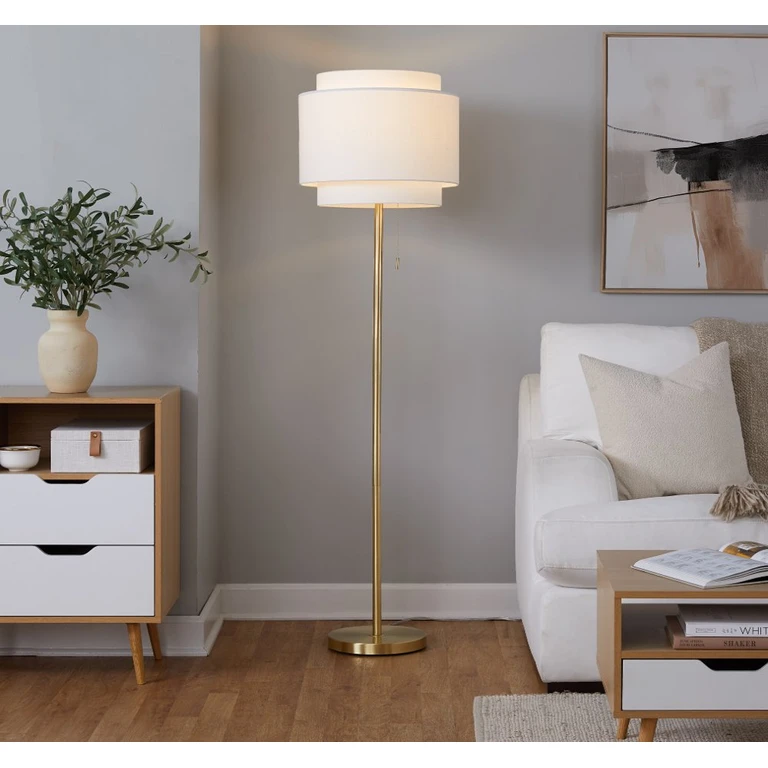 Tier Gold 64" Metal Floor Lamp