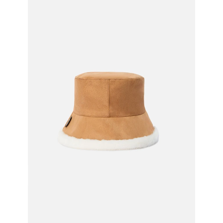 Mc2 Saint Barth Bucket Hat Double Suede Fur, Reversible Brown - Unisex