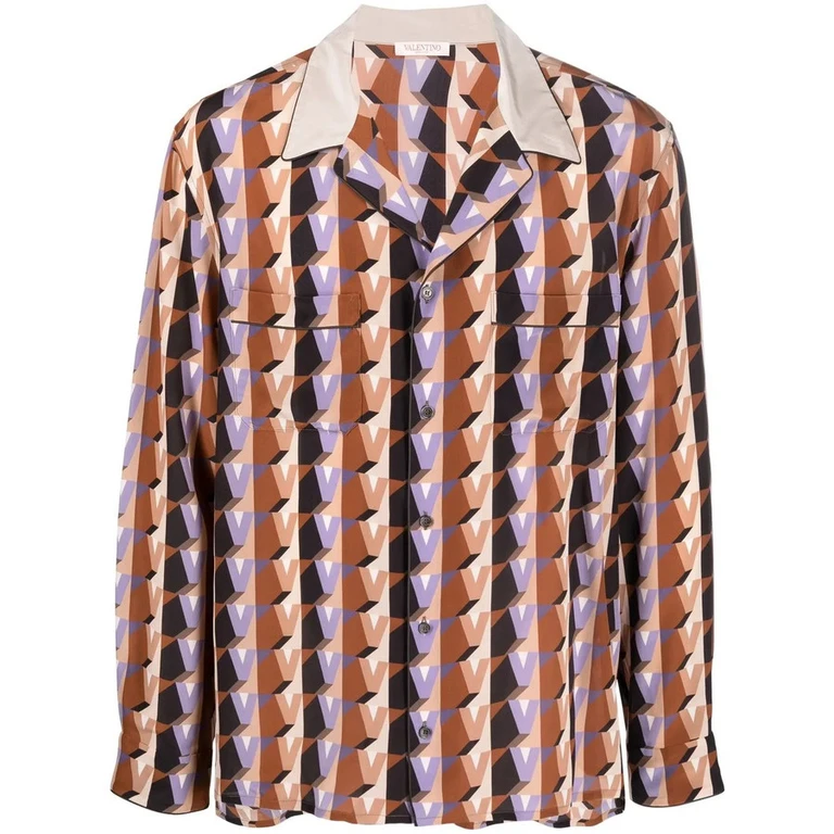 Valentino Garavani Graphic-Print Silk Shirt