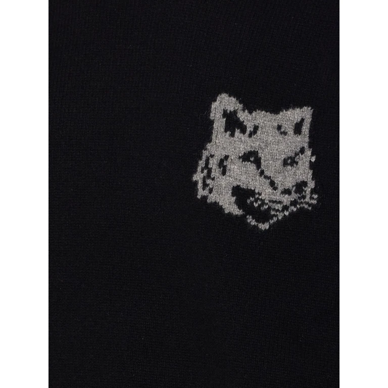 Maison Kitsuné Pull Col Rond - Noir