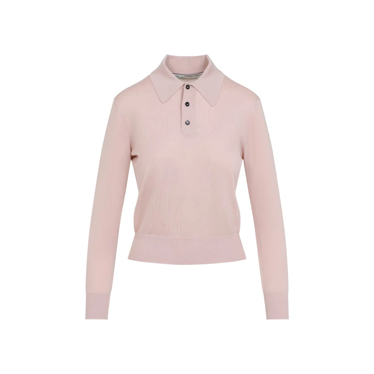 Bottega Veneta Long Sleeve Polo Top Cashmere - Women