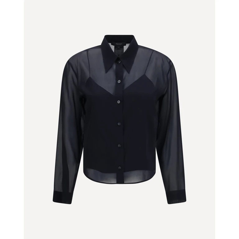 GUCCI Stretch silk chiffon Shirt Female 42