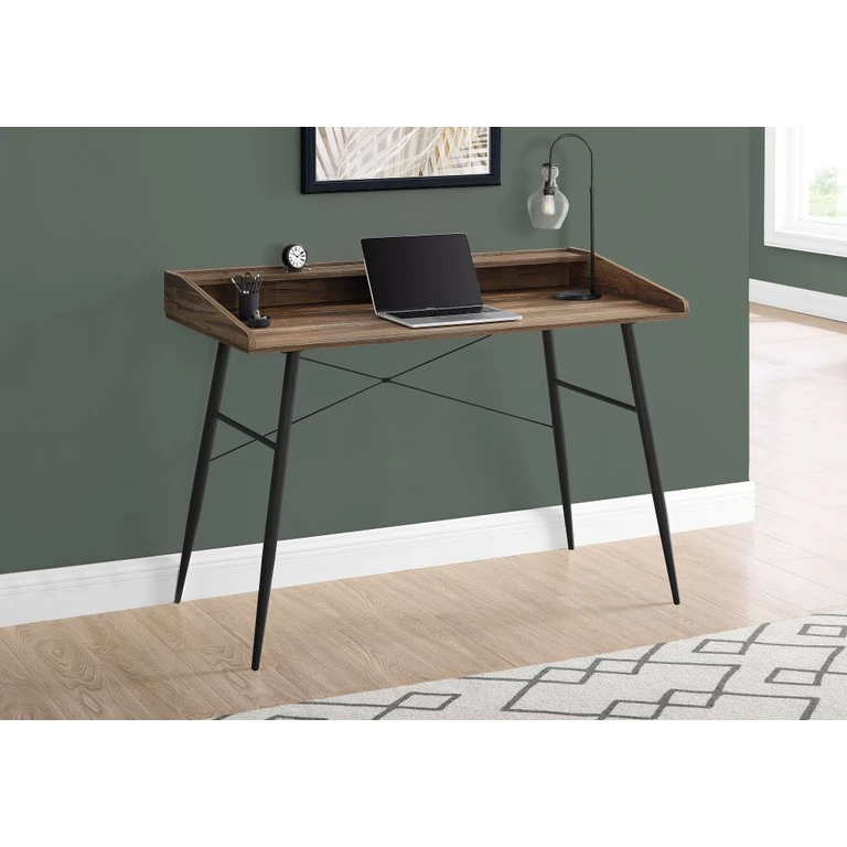 Mid-Century Modern 48" Black Computer Desk