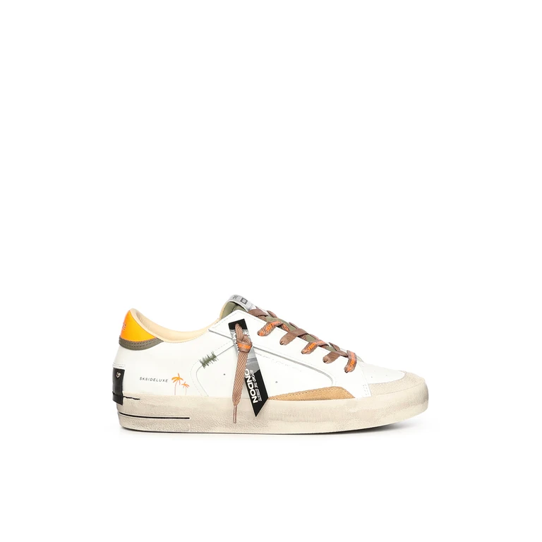 Crime London Sneakers White Leather Fabric - Men
