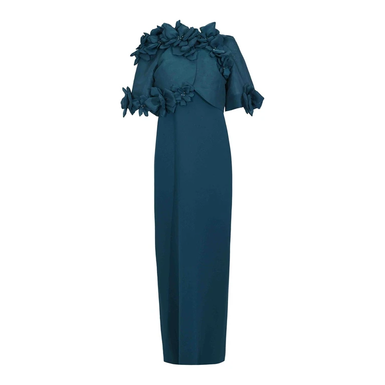 Tarik Ediz Robe De Soirée - Bleu