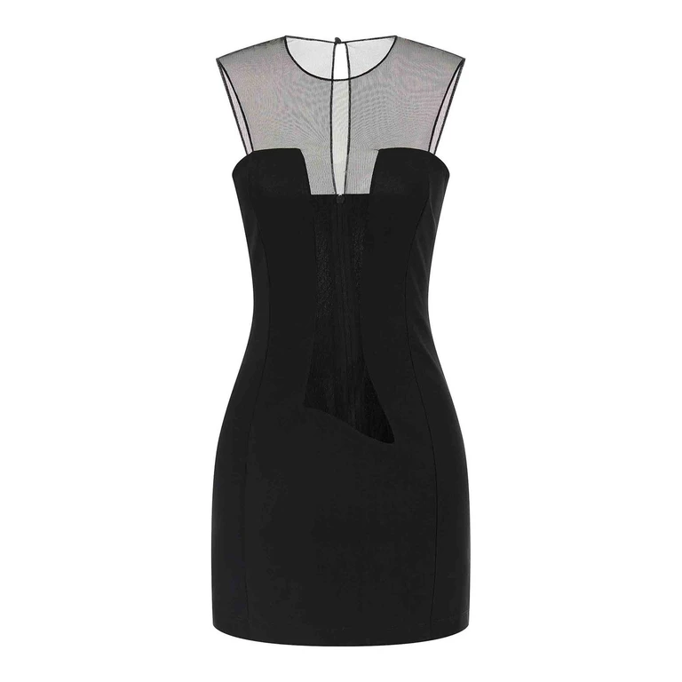 Nensi Dojaka Tulle Insert Dress