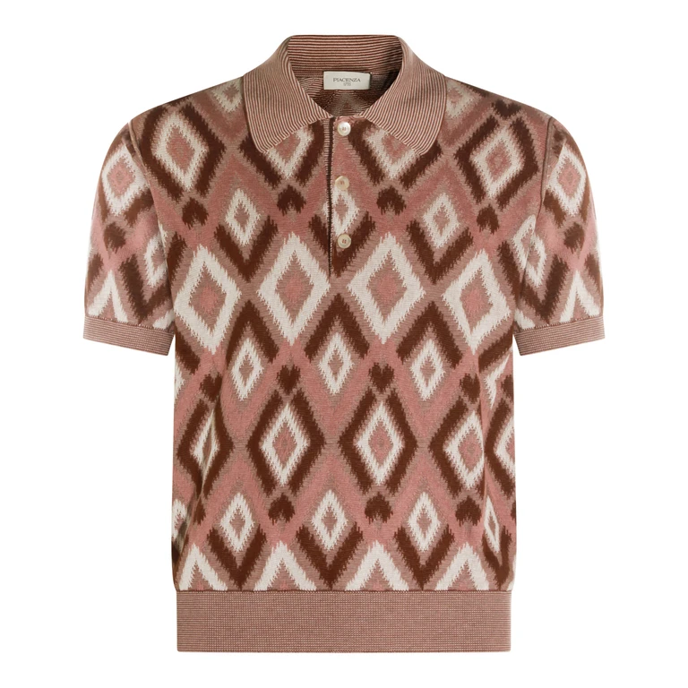 Piacenza Cashmere Pink Silk And Cotton Polo Shirt