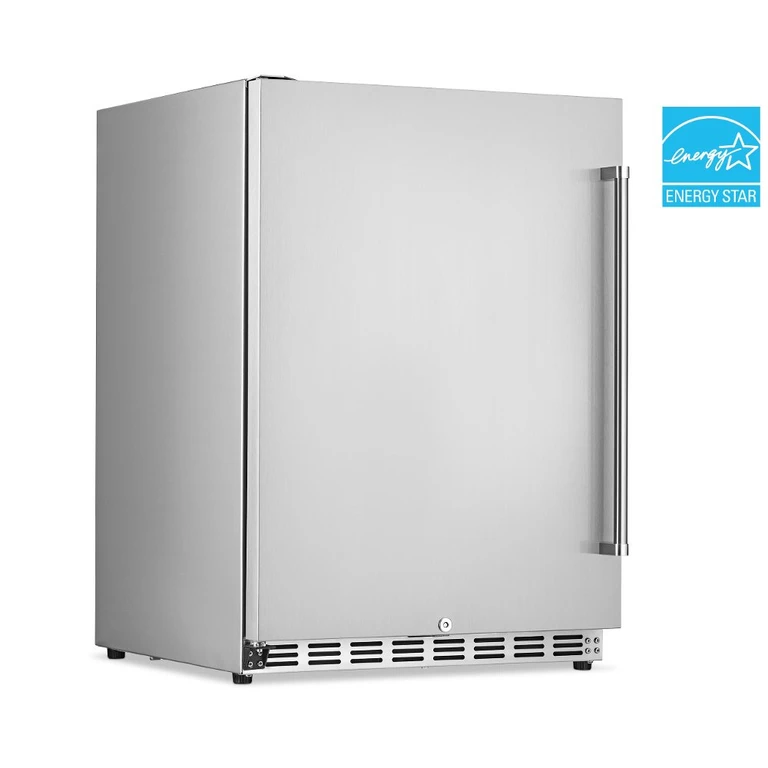24" 5.3 cu ft Built-in Beverage Refrigerator - Stainless Steel