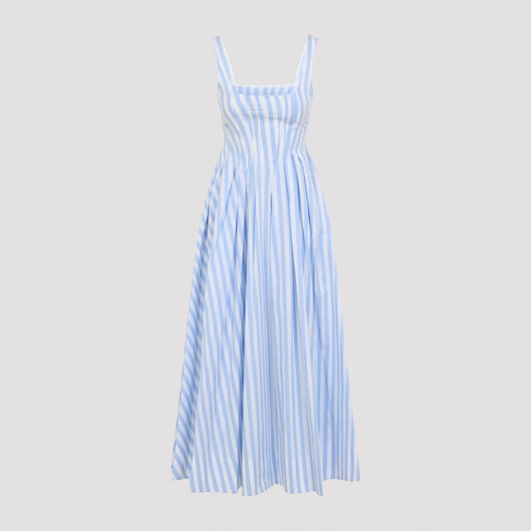 Sportmax Filato Midi Dress Blue Cotton - Women