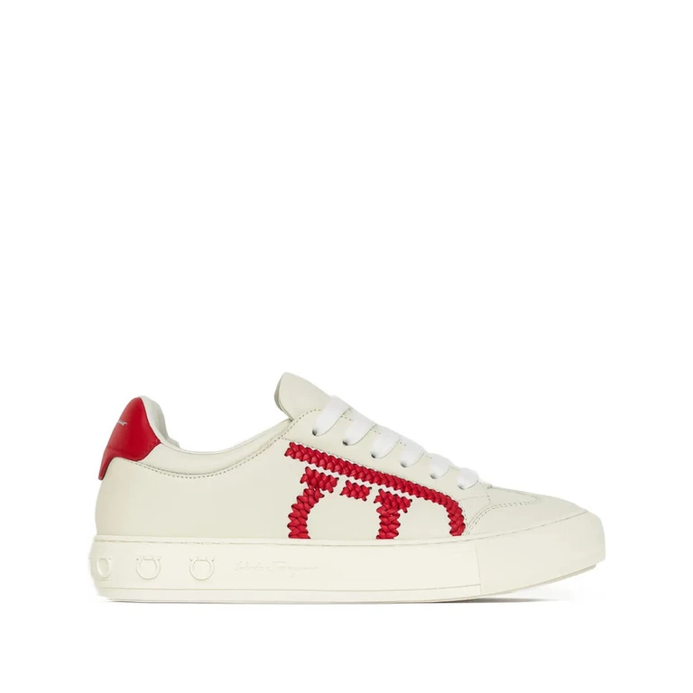 Ferragamo Womens White Sneaker Sneakers