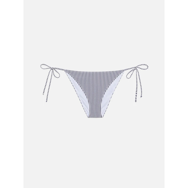 Mc2 Saint Barth Virgo Classic Swim Briefs With Striped Print Blue Bottom - Women
