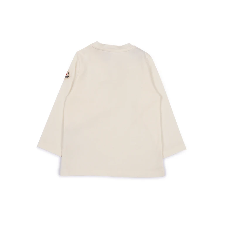 Moncler Baby Ls T-Shirt Beige Elastane Cotton Long Sleeves