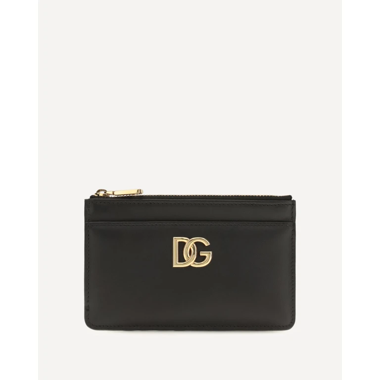 DOLCE & GABBANA Leather Card Holder with logo Female UNI
