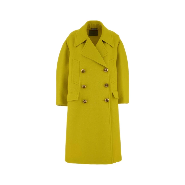 Balenciaga 872232tuu16 7200 Yellow T Wool F Viscose Fp Cotton Cappotti