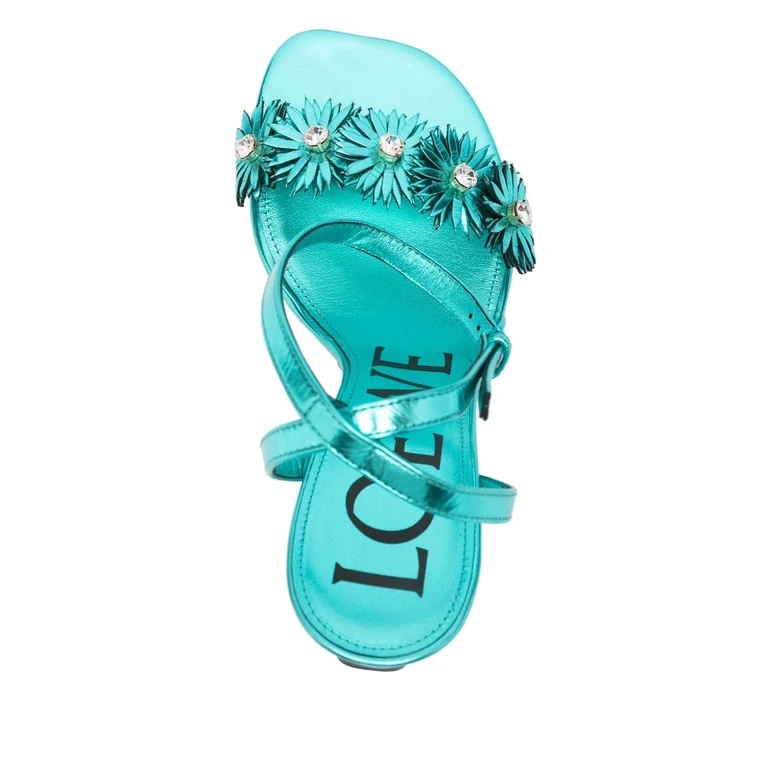 Loewe Paula'S Ibiza LOEWE PAULAS IBIZA Sandals Clear Blue Calf Leather - Women