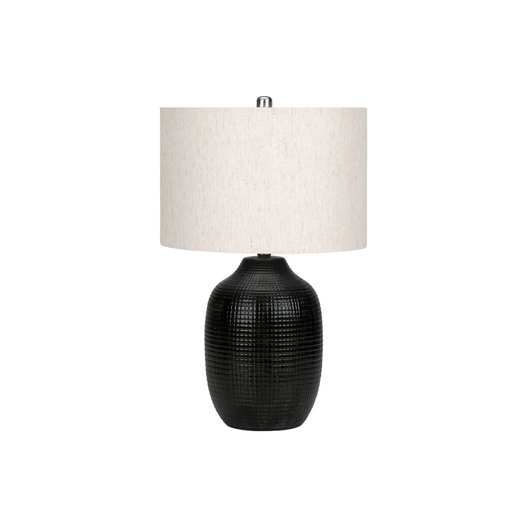 26 Inch Black Ceramic Table Lamp