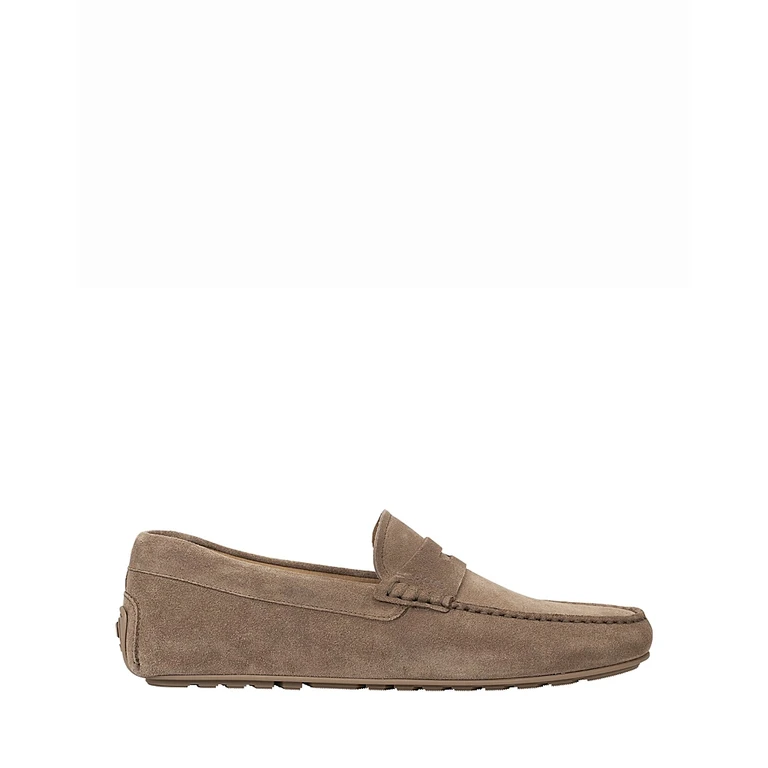 Boss Men's Noel Beige Suede Moccasins