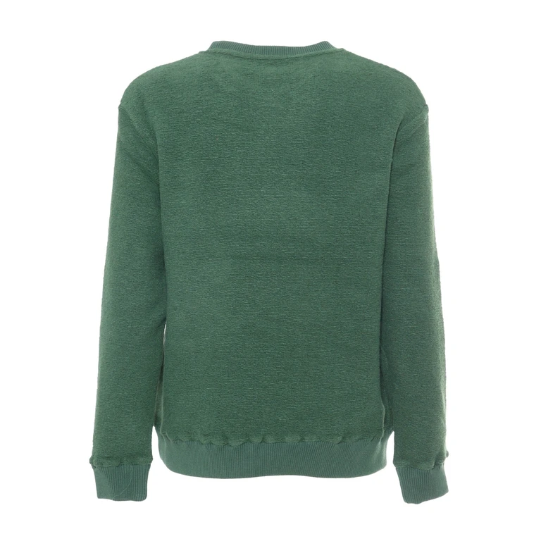 Deus Ex Machina Reo Textured Fleece Green Crewneck - Men