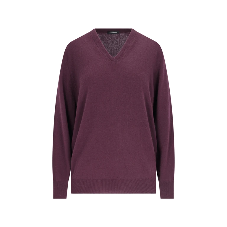 Canessa Pull À Col V - Blanc