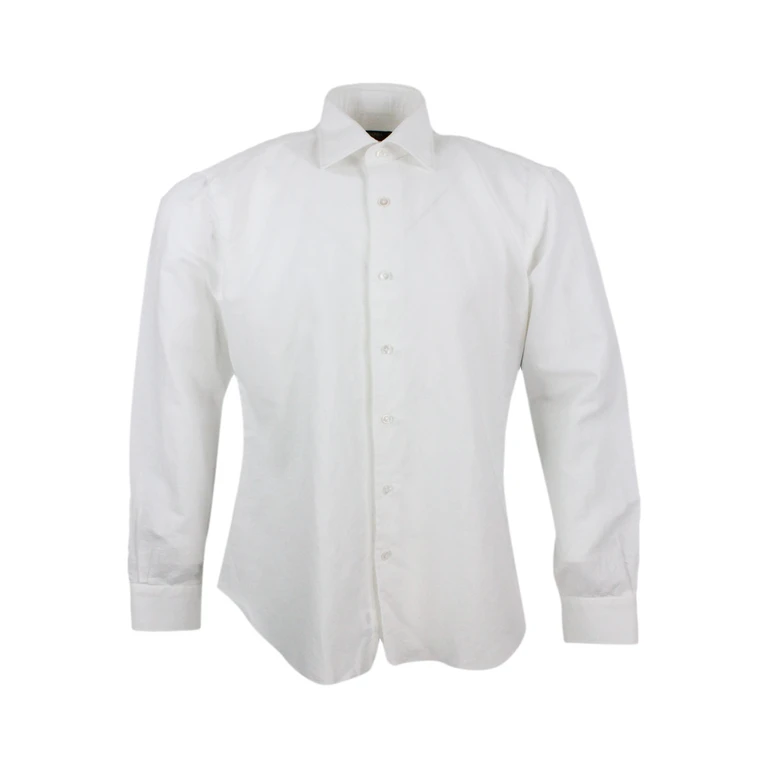 Barba Napoli Shirts White 70co 30li - Men