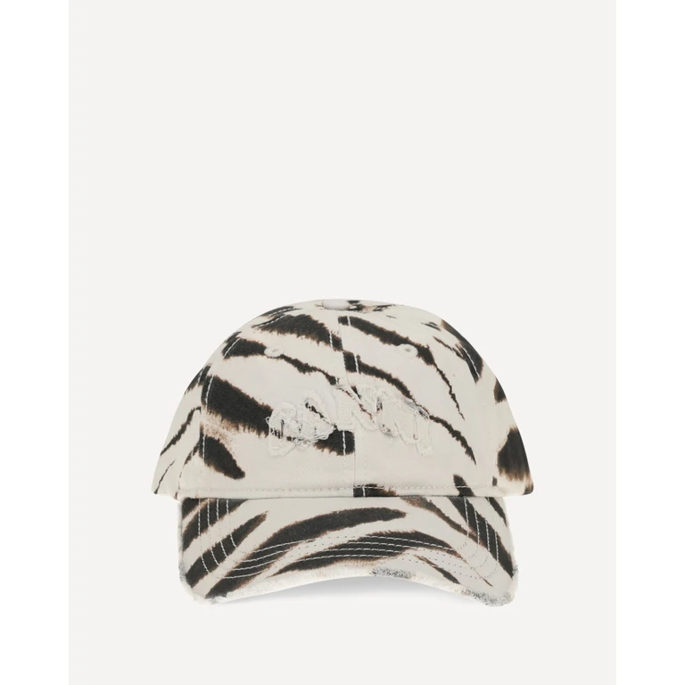 GANNI Zebra print Baseball cap Female UNI