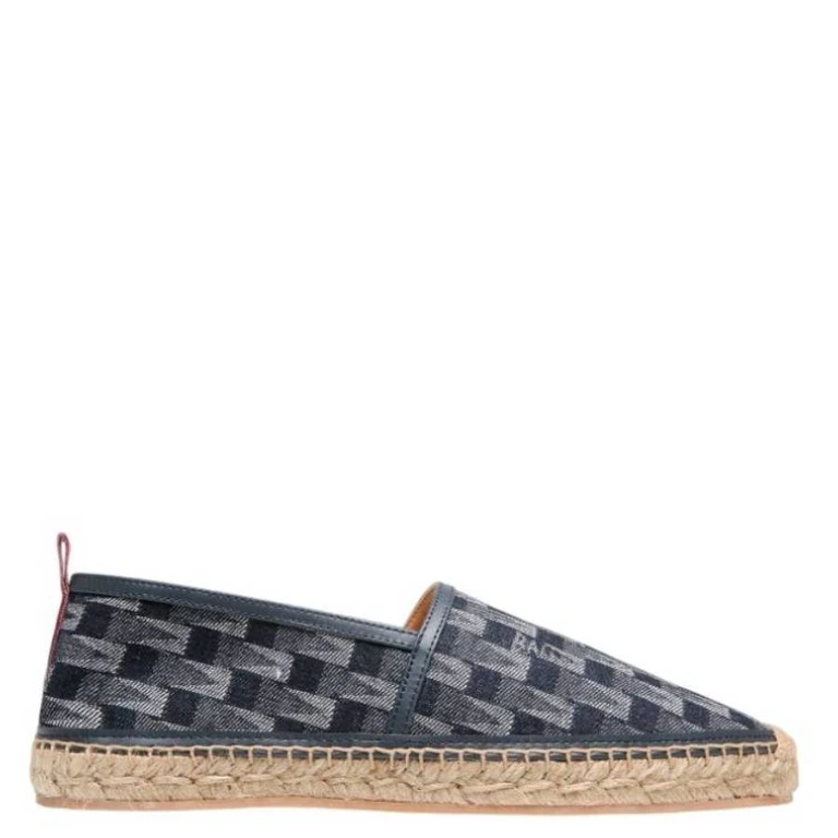 Bally Urdy Pennant Print Denim Espadrilles, Brand Size 40 ( US Size 7 )