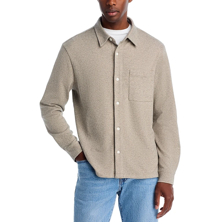 Madewell Heathered Twill Button Front Shirt