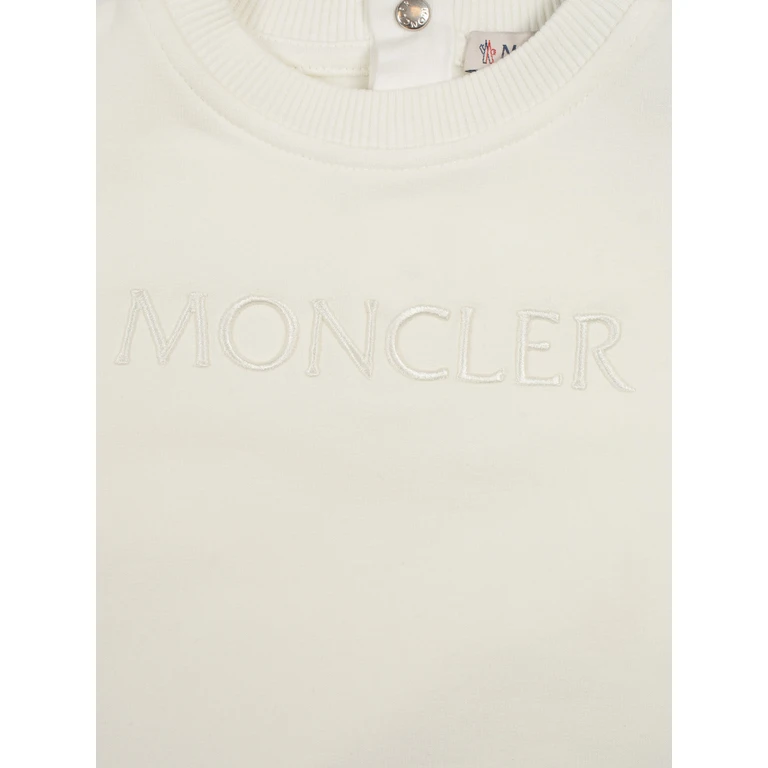 Moncler Baby Knitwear Clothing Ensemble Beige Cotton Elastane Jumpsuit - Kids