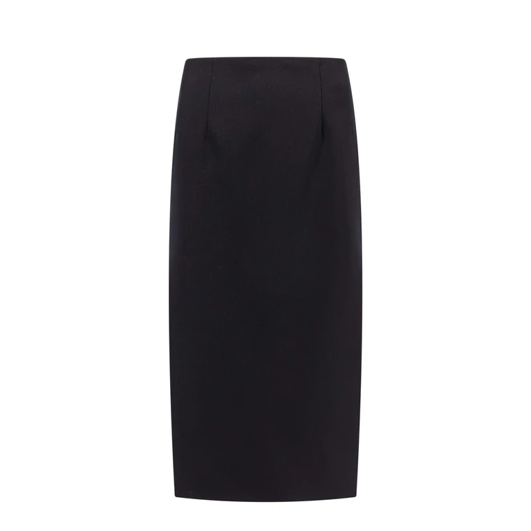 Valentino Garavani Black Wool Skirt