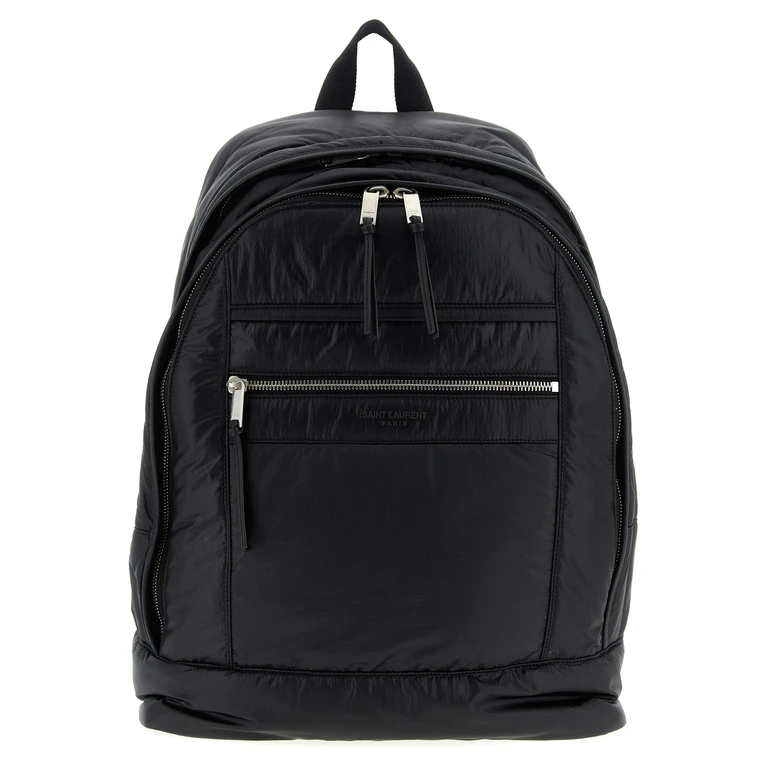 Saint Laurent Black Calfskin Backpack - Men