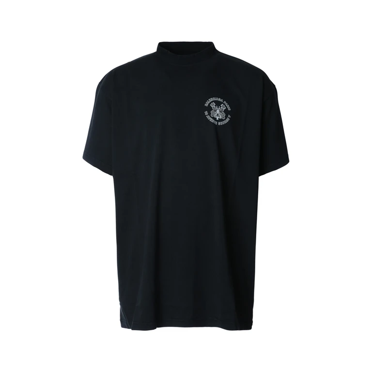 Balenciaga Oversized T-Shirt Fadedwashedblackw T Cotton - Men