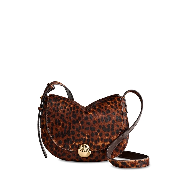 Madewell Dakota Leopard Print Calf Hair Saddle Bag