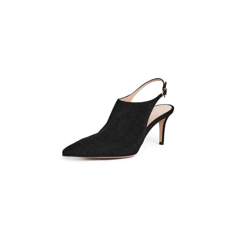Gianvito Rossi Bazel Slingback Heels Black 41