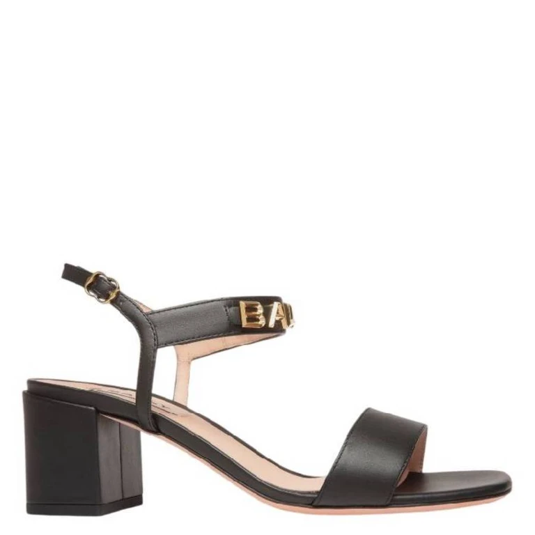 Bally Spell Heeled Leather Sandals, Brand Size 35 ( US Size 4.5 )