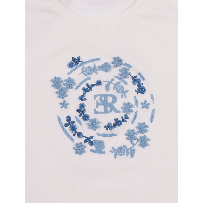 Ermanno Scervino Kids JERSEY T-SHIRT White Cotton Elastane Short Sleeves