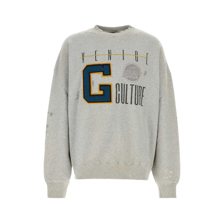 Golden Goose Deluxe Brand Grey Cotton Sweatshirt Alluminiummelangegray Exterior: Felpe - Men