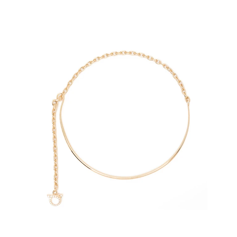 Ferragamo Gancini Crystal-embellished Necklace