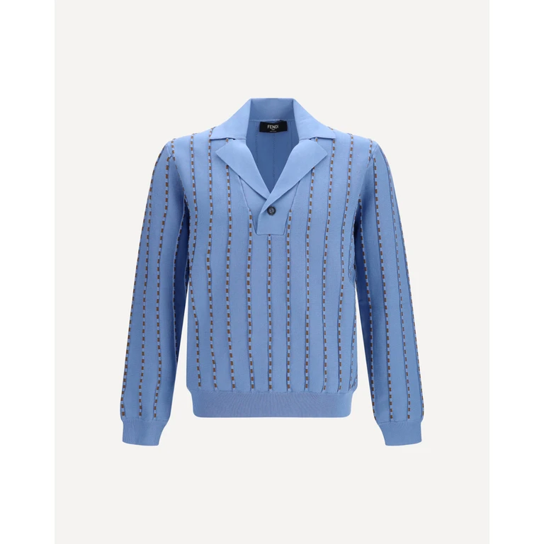 FENDI Trompe-l'ail Selleria knit Sweater Male 50