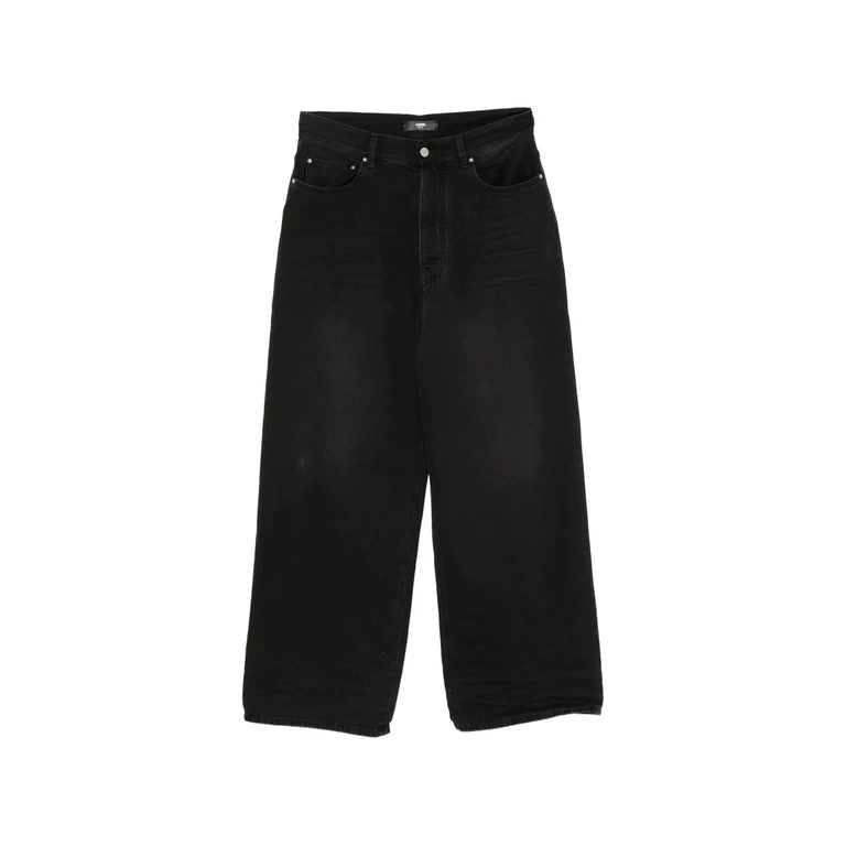 Amiri Faded Wide-leg Denim Jeans