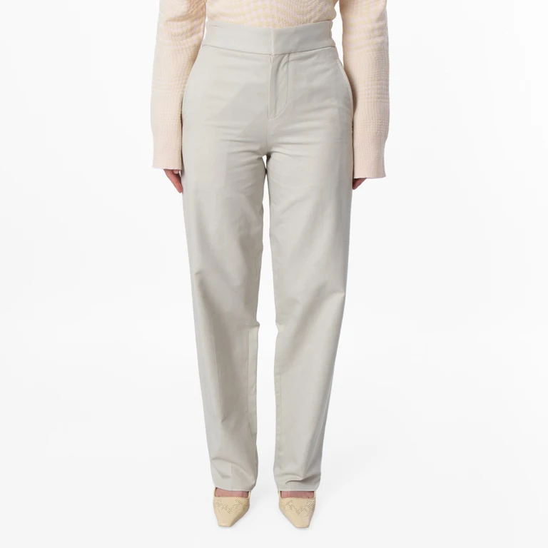 Burberry Cotton-Blend Tailored High-Waist Trousers