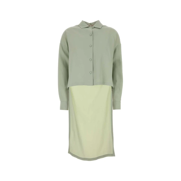 Alberta Ferretti A02120128 0340 Verde Exterior: Viscose Camicie