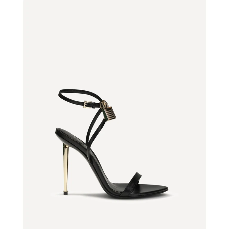 TOM FORD Padlock Pointy Naked heeled Sandals Female 38.5