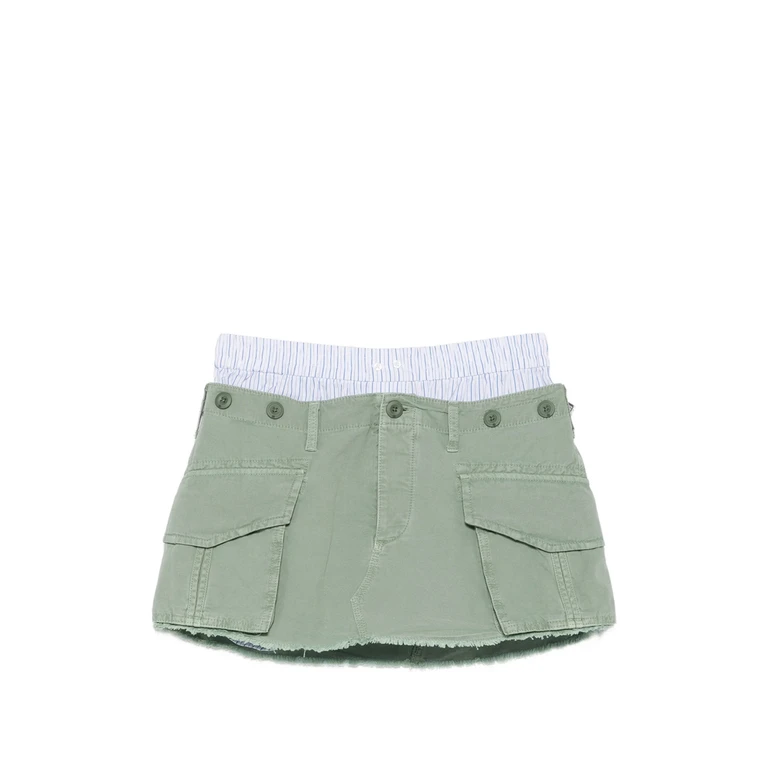 Alexander Wang Cargo Raw-cut Skirt