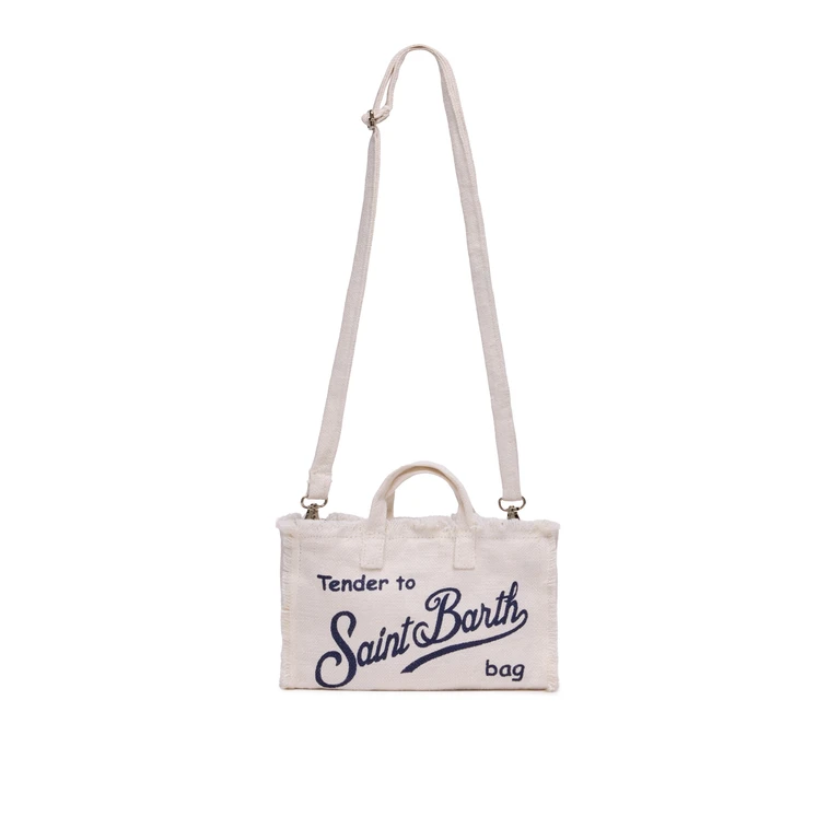 Mc2 Saint Barth Off-White Linen Phone Bag - Unisex