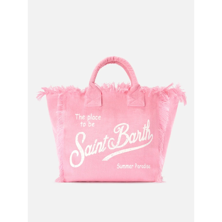 Mc2 Saint Barth Pink Solid Linen Vanity Regular Bag - Unisex