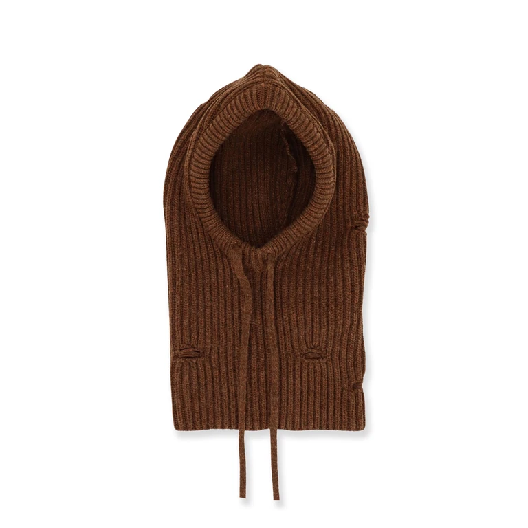MM6 Maison Margiela Wool Blend Balaclava With Distressed Effect